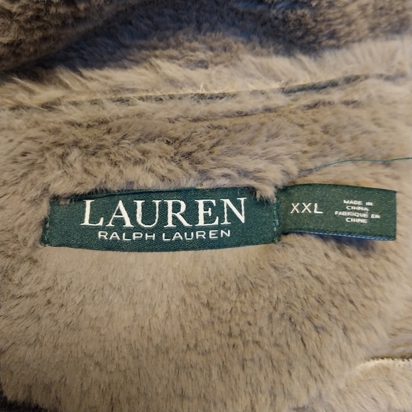 LAUREN RALPH LAUREN Faux Shearling Moto Jacket XXL - Picture 6 of 9